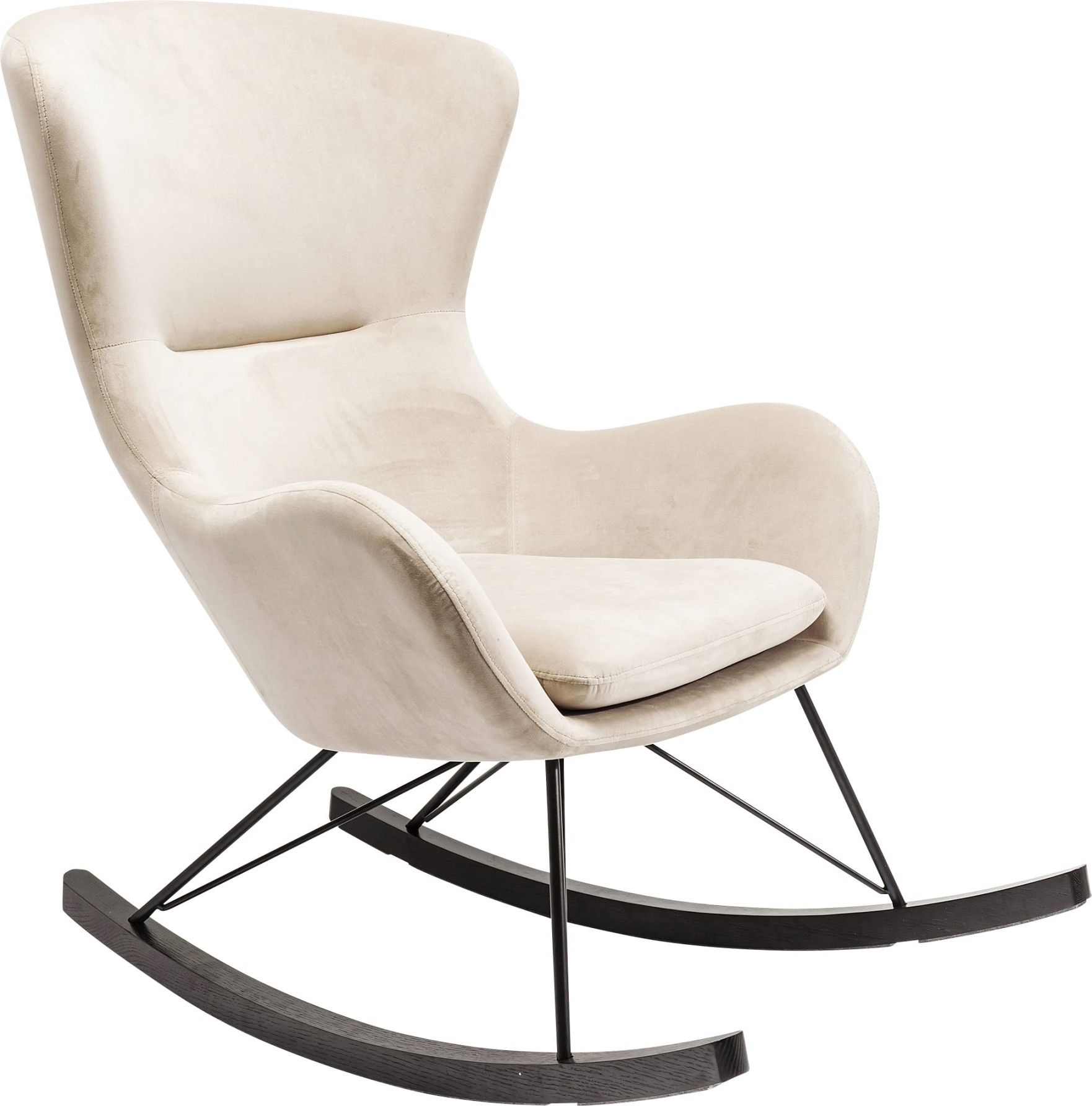 Kare Oslo Designer Rocking Chair Beige Steel Frame  x  x  cm (H x W  x D)