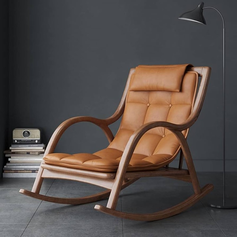 Leather Fabric Rocking Chair, Living Room Recliner Chair, Massage Recliner  Chairs, Padded Seat Single Sofa, Modern Armchair, Bedroom Chair for Adults