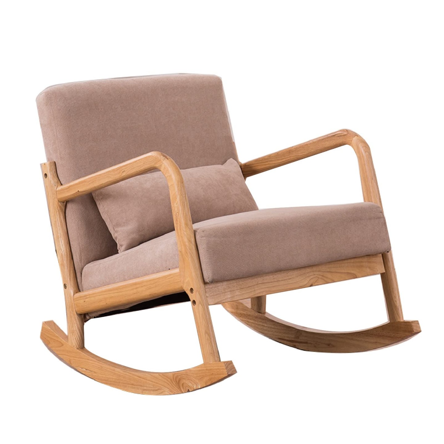 Rocking Chairs,solid wood rocking chair,kleiner schaukelstuhl  balkon,Hochdicker Schaukelstuhl mit weichem Sitz und Kissen für den  Innenbereich,